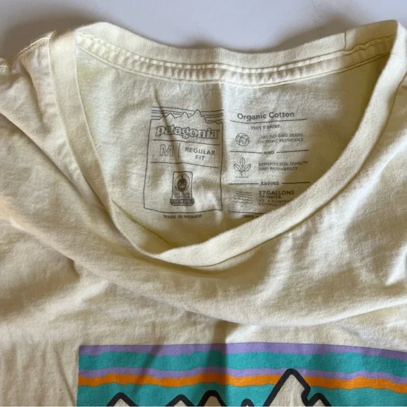 Patagonia Organic Cotton Cream Graphic Tee - Picture 2 of 6